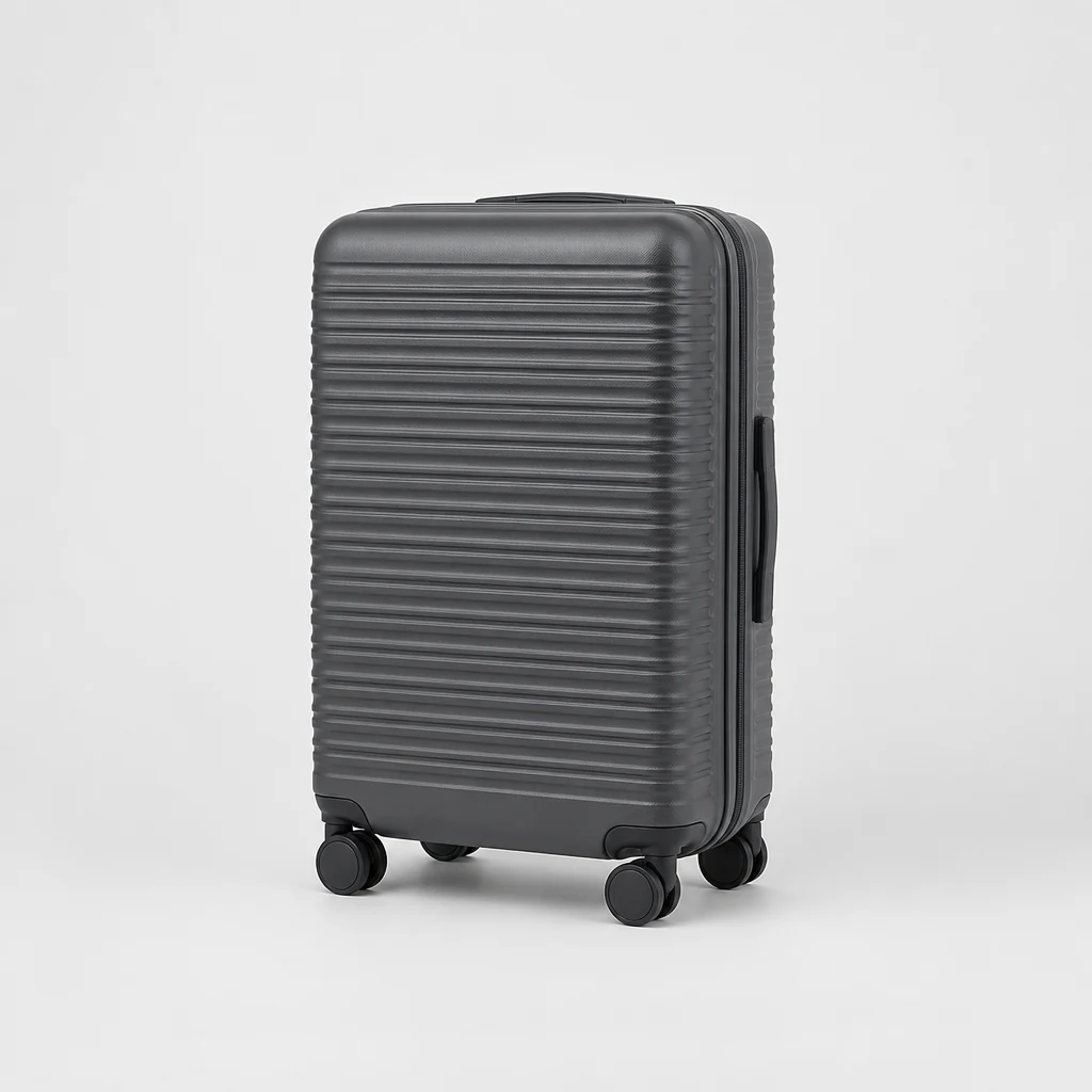 Hard-shell cabin spinner case with four wheels