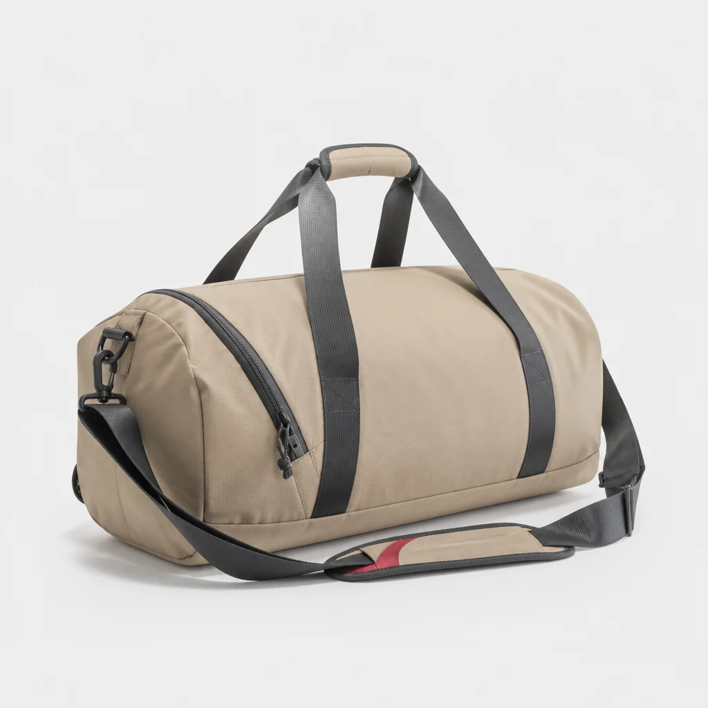Weekend duffel bag in technical fabric with a shoulder strap